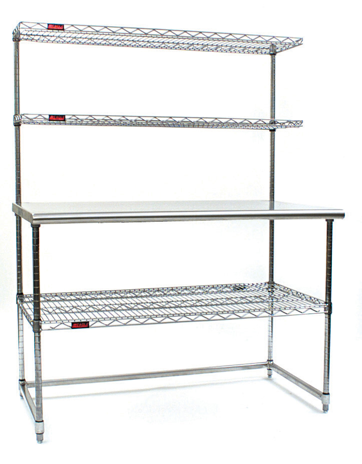 AdjusTable® Work Surface Systems – Cantilevered Overshelves