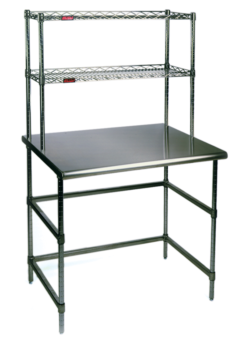 AdjusTable® Work Surface Systems – Wire Overshelves