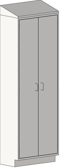 Tall Cabinets – Solid Swing Case with Sloped Top