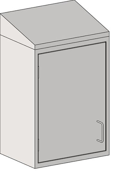 Wall Cabinets – Solid Swing Case with Sloped Top
