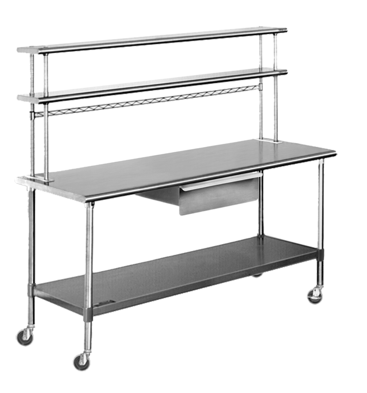 Flex-Master® Overshelf System for Stainless Steel Worktables