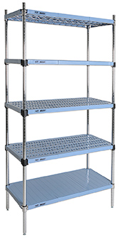 QuadPlus® Polymer Shelf Mats with Wire Truss Frames – Blue
