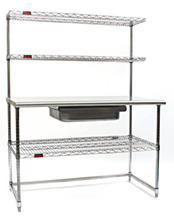 AdjusTable Work Surface System with Cantilever Overhead System