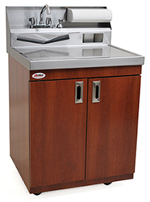 Portable Hand Sink with Laminated Cabinet